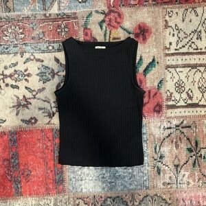 Madewell Black Ribbed Tank Top